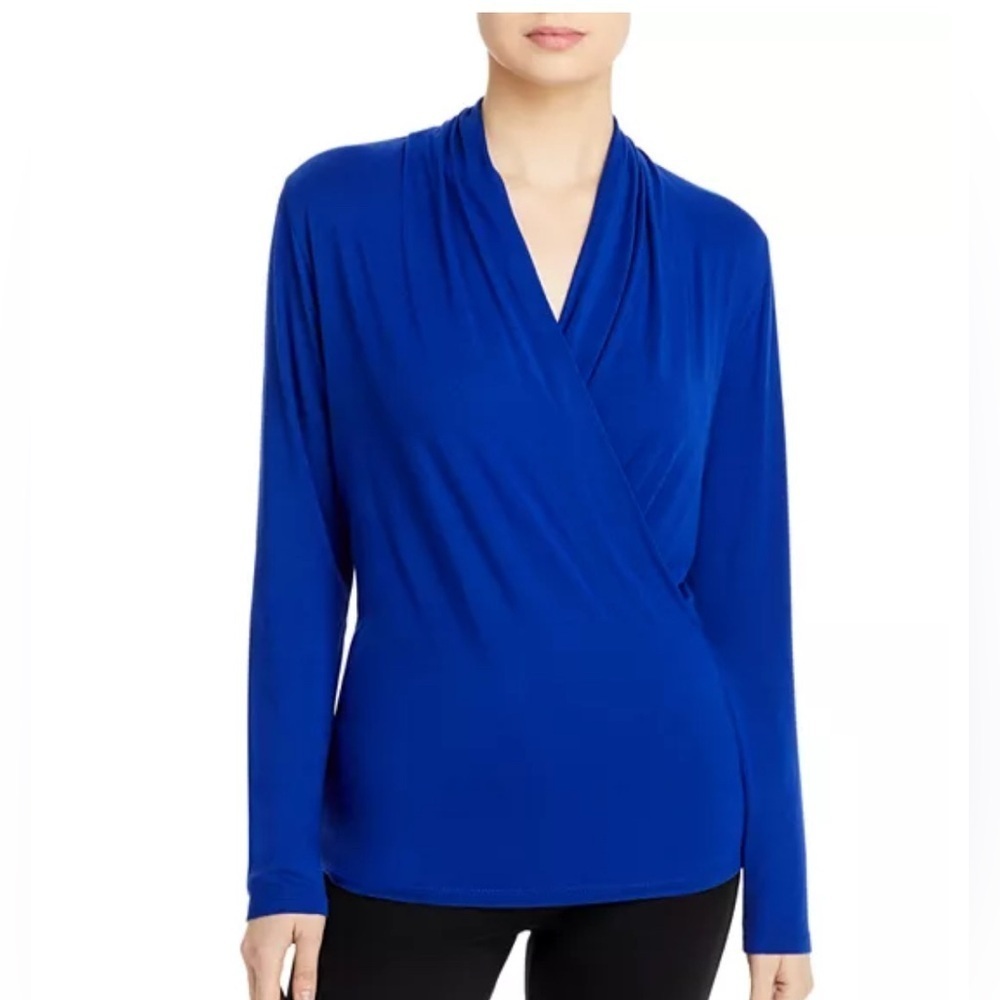 Kobi Halperin Ava Faux Wrap Top- Size XS Euc Blue